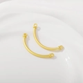 Matte 18K vergoldete gebogene Röhrenverbinder für die DIY-Armbandherstellung Zubehör - Matte Gold Smooth Style