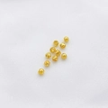 11 stuks 14K goud gevulde kralen met diamant geslepen textuur voor doe-het-zelf sieraden - 18K 3mm Kruisgesneden Bloemkraal