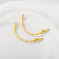 Matt 18K vergoldete gebogene Rohrverbinder für DIY Armband und Schmuckherstellung - Matt Gold Lava Stil