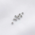 Gefacetteerde zilveren 14K gold-filled tussenkralen voor DIY sieraden maken - Platina Kleur 3mm Kruisgesneden Bloemkraal