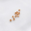Cuentas espaciadoras facetadas de oro rosa de 14K para creación de joyas DIY - Perla de Flor de Corte Transversal Oro Rosa 4mm