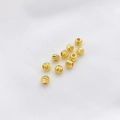 Cuentas redondas facetadas en oro de 14K para hacer joyas de pulseras DIY - Perla de Flor de Corte Transversal de 18K 5mm