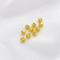 Cuentas espaciadoras redondas rellenas de oro de 14K con textura facetada para joyería - Perla de Flor de Corte Transversal de 18K 6mm