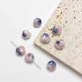Pink and blue gradient ceramic shell beads for DIY handmade jewelry bracelets - Shell Shape 11*12mm