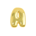 Golden puffy letter A pendant with mirror finish and balloon style jewelry charm - Gold / Alphabet A (Pendant Only (Without Chain)) (DB251004-A)