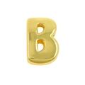 Golden 3D letter B pendant charm with polished metallic finish for DIY jewelry - Gold / Alphabet B (Pendant Only (Without Chain)) (DB251004-B)