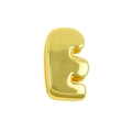 Polished bubble style letter E charm in gold finish for DIY jewelry making - Gold / Alphabet E (Pendant Only (Without Chain)) (DB251004-E)