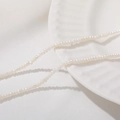 Fijne streng witte natuurlijke zoetwaterparels voor DIY sieraden maken - Micro Abacus (2-2.5mm)