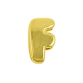 Polished gold bubbly 3D pendant in lowercase letter f design for DIY bracelet - Gold / Alphabet F (Pendant Only (Without Chain)) (DB251004-F)