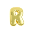 3D golden alphabet R pendant with high-polished metal finish for DIY jewelry - Gold / Alphabet R (Pendant Only (Without Chain)) (DB251004-R)