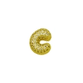 Chubby 3D letter C gold pendant with sparkling cubic zirconia for hip hop style DIY necklace - Letter C / Gold