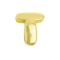 3D bubble letter T pendant charm in polished gold finish for DIY jewelry bracelets - Gold / Alphabet T (Pendant Only (Without Chain)) (DB251004-T)