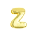 Golden 3D balloon-style letter Z pendant charm with polished mirror finish for DIY jewelry - Gold / Alphabet Z (Pendant Only (Without Chain)) (DB251004-Z)
