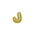 Luxurious gold plated letter J pendant with micro-pave zircons for DIY jewelry - Letter J / Gold