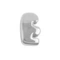 3D silver initial E letter bubble pendant for DIY colorful jewelry making projects - Letter E (Pendant Only (Without Chain)) (DB251004-E) / Silver