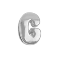Polished silver 3D bubble alphabet letter C pendant charm for personalized bracelets - Letter G (Pendant Only (Without Chain)) (DB251004-G) / Silver