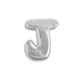 Polished silver 3D metal letter J pendant for DIY bracelets and necklaces - Letter J (Pendant Only (Without Chain)) (DB251004-J) / Silver