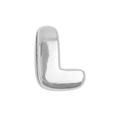 Polished silver letter L bubble pendant charm for DIY colorful rope bracelet jewelry - Letter L (Pendant Only (Without Chain)) (DB251004-L) / Silver