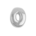 Polished silver metal letter O charm for personalized DIY jewelry bracelet making - Letter O (Pendant Only (Without Chain)) (DB251004-O) / Silver