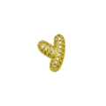 Puffy 3D gold initial y pendant with full pavé cubic zirconia for DIY necklaces - Letter Y / Gold