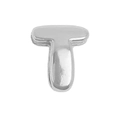 Polished silver metal letter T pendant for DIY charm bracelets and necklaces - Letter T (Pendant Only (Without Chain)) (DB251004-T) / Silver