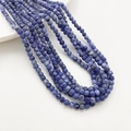 4mm mat gefacetteerde vierkante sodaliet natuursteen kralen voor DIY sieraden - Sodaliet Kubus Stijl / Set van 5