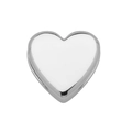 Polished silver heart-shaped metal charm bead with side hole for DIY bracelet jewelry - Heart (Pendant Only (Without Chain)) (DB251004-F款) / Silver