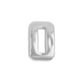 DIY silver metal alphabet letter O charm with high polish finish for bracelets - 3D Bubble Number 0 Style (Pendant Only (Without Chain)) / Silver