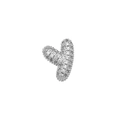 Pave cubic zirconia letter Y pendant charm with shiny silver finish for DIY jewelry - Letter Y / Silver
