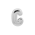 Braided rope bracelet with a high-polished silver-tone letter C charm accessory - C (DB250518-C) Pendant Only (Without Chain) / Silver