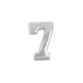 Polished silver metal number 7 pendant with smooth finish for DIY jewelry making - 3D Bubble Number 7 Style (Pendant Only (Without Chain)) / Silver