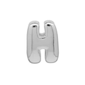 Polished silver letter H charm pendant for DIY handmade colorful rope bracelets - H (DB250518-H) Pendant Only (Without Chain) / Silver