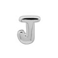 Polished silver metal letter J pendant charm for DIY handmade rope bracelets - J (DB250518-J) Pendant Only (Without Chain) / Silver
