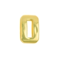 Gold plated DIY alphabet O bubble bead charm with high polish finish for bracelets - 3D Bubble Number 0 Style (Pendant Only (Without Chain)) / Gold