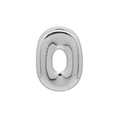 Polished silver metal number 0 pendant bead for DIY handmade alphabet jewelry - O (DB250518-O) Pendant Only (Without Chain) / Silver