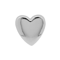 Polished silver heart-shaped metal bead on a minimalist colorful woven rope bracelet - Heart Pendant Only (Without Chain) / Silver