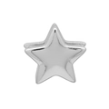 Polished silver star-shaped pendant charm for DIY braided rope alphabet bracelets - Star Pendant Only (Without Chain) / Silver