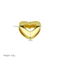 Polished gold heart charm pendant 21x20mm for DIY jewelry making and handmade bracelets - Hollow Heart Pendant Only (Without Chain) / Gold