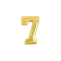 Polished golden metal pendant shaped as number seven for DIY charm bracelets - 3D Bubble Number 7 Style (Pendant Only (Without Chain)) / Gold