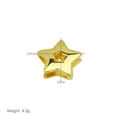 Golden hollow star pendant bead with 20mm dimensions for DIY jewelry making - Hollow Star Pendant Only (Without Chain) / Gold