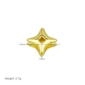 Golden four-pointed star charm in 19mm with polished mirror finish for DIY jewelry - Hollow Rhombus Pendant Only (Without Chain) / Gold