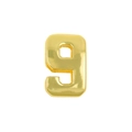Polished gold alloy 3D number 9 charm for DIY personalized jewelry bracelets - 3D Bubble Number 9 Style (Pendant Only (Without Chain)) / Gold