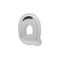 Polished silver letter Q balloon pendant on a minimalist colorful hand-woven cord - Q (DB250518-Q) Pendant Only (Without Chain) / Silver
