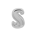 Polished silver capital letter S charm pendant for DIY handmade rope bracelets - S (DB250518-S) Pendant Only (Without Chain) / Silver