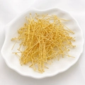 Gouden T-pennen voor DIY sieraden maken op een schelptray voor handwerk - 0.6x30mm (10 Stuks) / 18K Goud