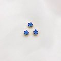 Exquise 18K vergulde blauwe cloisonné bloemkralen voor doe-het-zelf sieraden - 2# Bloem Tussenkraal 6mm Gat 1.5mm