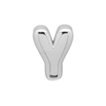 Polished silver metal letter Y pendant charm for handmade colorful rope bracelet DIY - Y (DB250518-Y) Pendant Only (Without Chain) / Silver