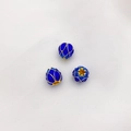 Blaue und goldene Cloisonné Lotusknospen Perlen für DIY Schmuck und handgemachte Armbänder - 14# Lotusknospe Abstandsperle 9x9mm Loch 3mm
