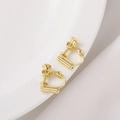 Paar vergoldete Clip-Ohrring-Konverter mit Schraubverschluss für DIY-Schmuckherstellung - 1 Paar (2 Tiere) / Silikonröhrenstecker Ohrclip 14K Goldplattiert