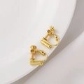 Paar 14K vergoldete Schraubohrring-Konverter für Ohrringe ohne Ohrlöcher DIY-Schmuck - 1 Paar (2 Tiere) / Silikonröhrenstecker Ohrclip 18K Echtgoldplattiert